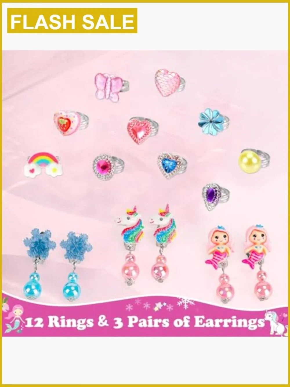 29pc Princess Jewelry Set for Girls Dress Up Play